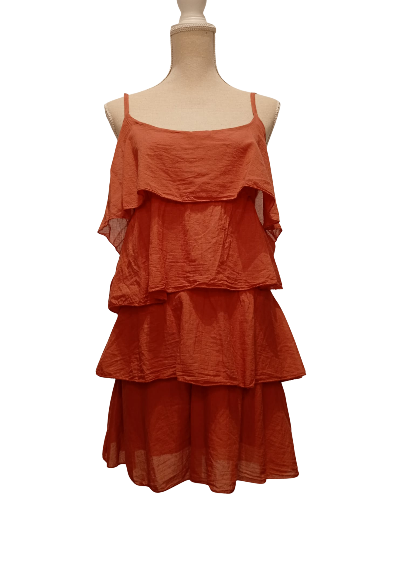 100% Linen short dress Pistachio green