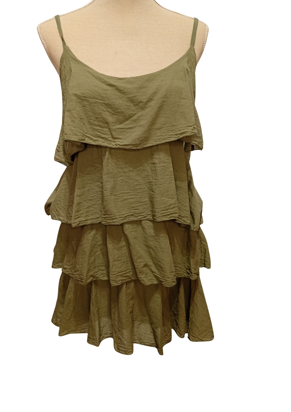 Vestido Tirantes - Verde - Algodón 100% Natural