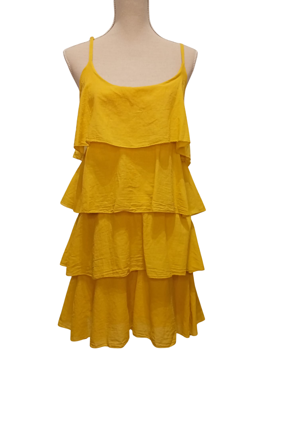 Vestido Tirantes - Amarillo - Algodón 100% Natural