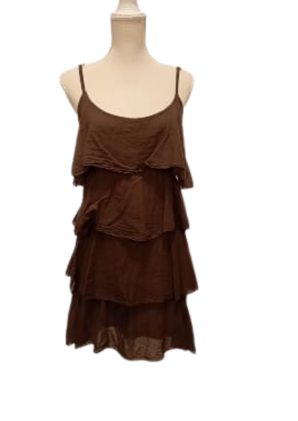 Vestido Tirantes - Marrón - Algodón 100% Natural