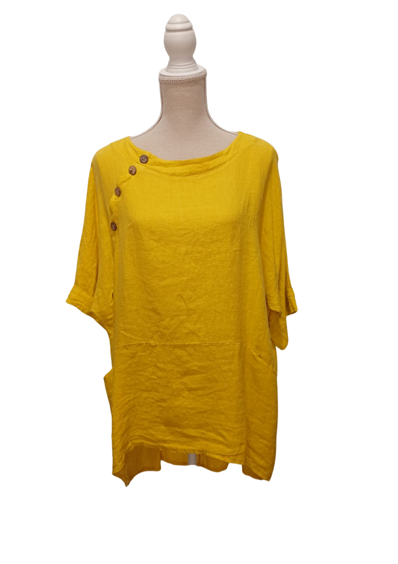Blusa - Amarillo - Lino 100%