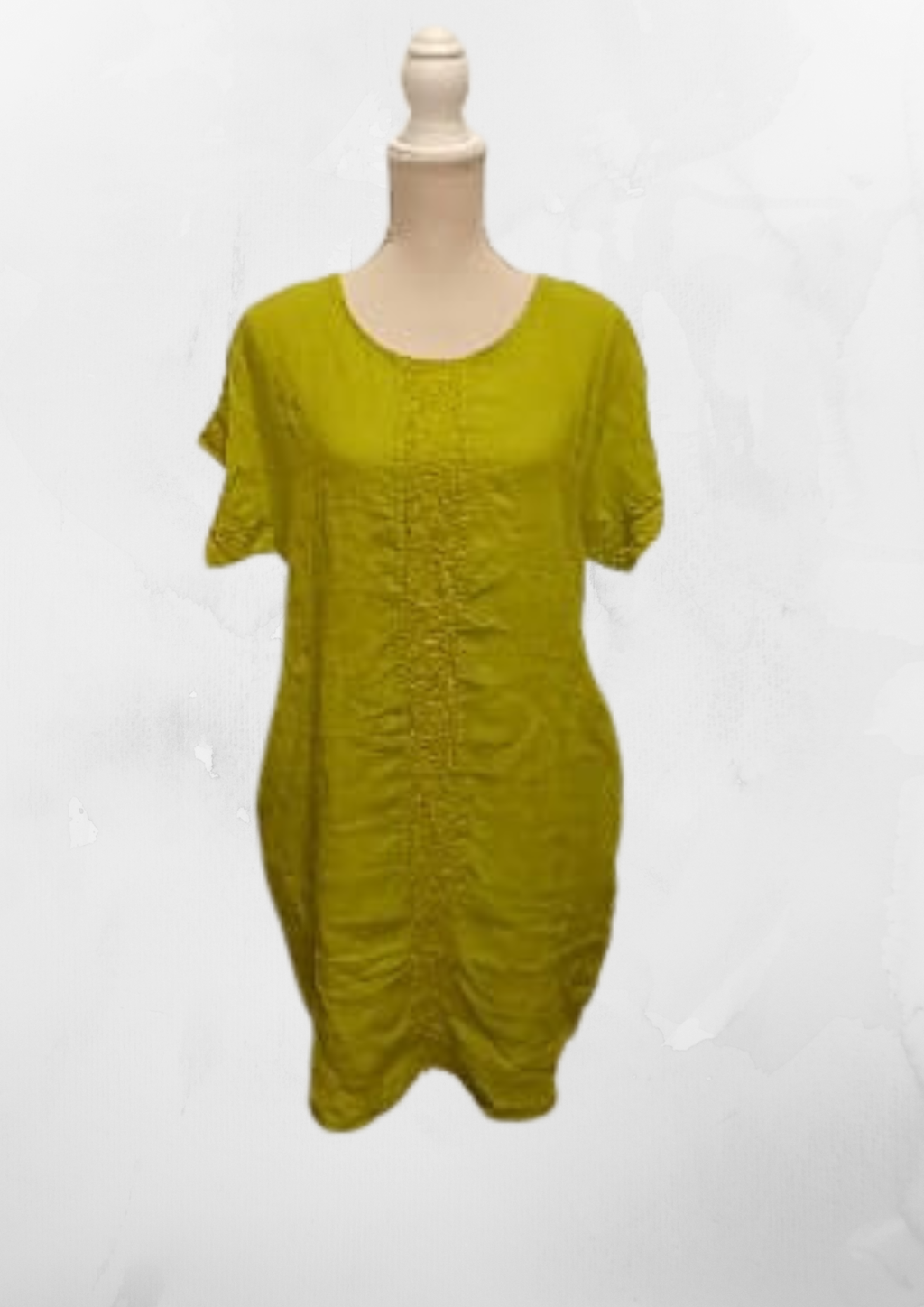 Vestido Corto - Verde Pistacho - Lino 100%