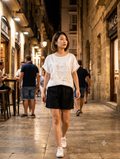 100% Linen short dress Pistachio green