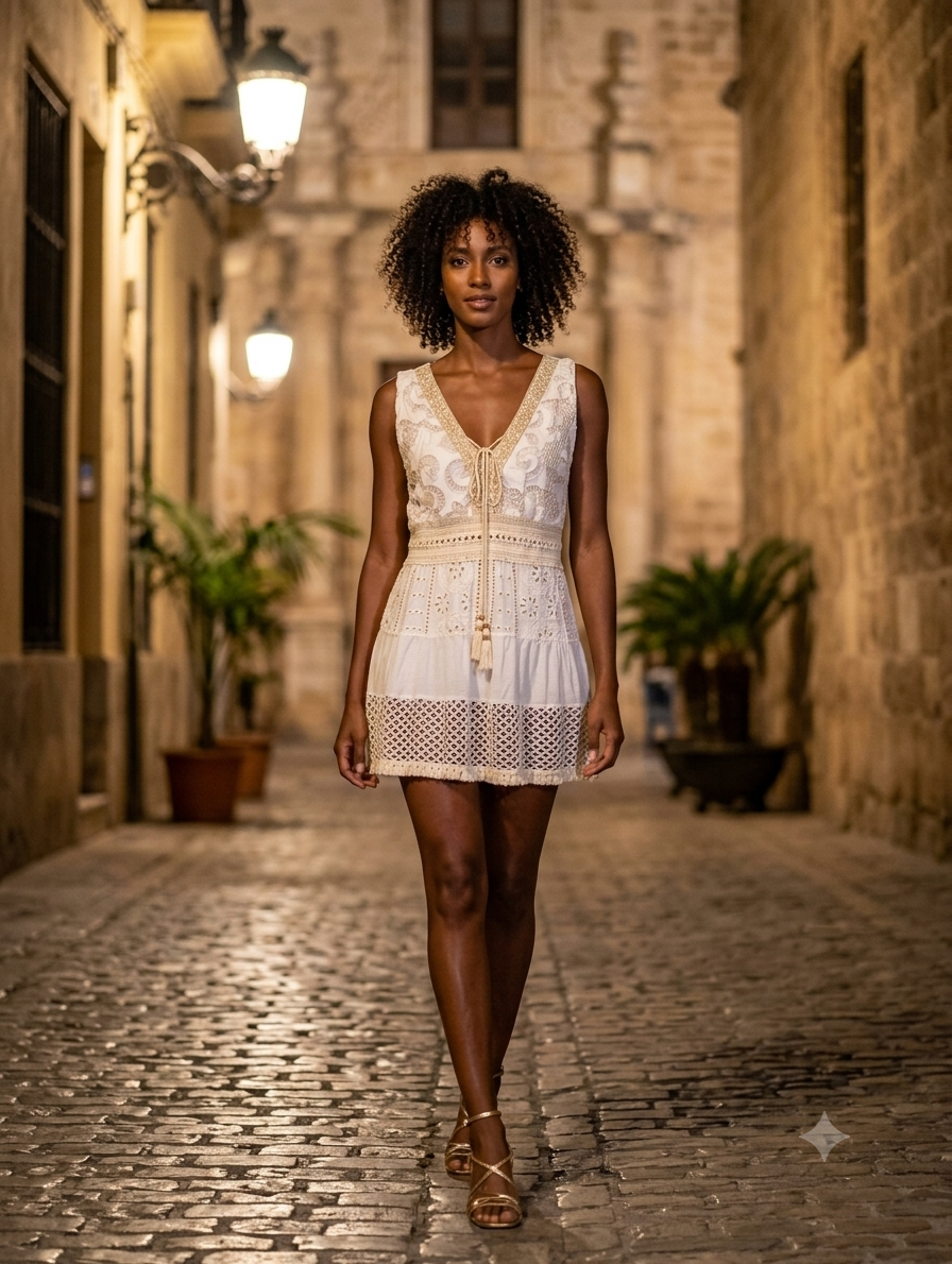 100% Linen short dress Pistachio green