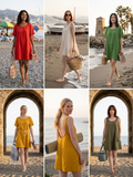 Vestido Corto -100% Lino