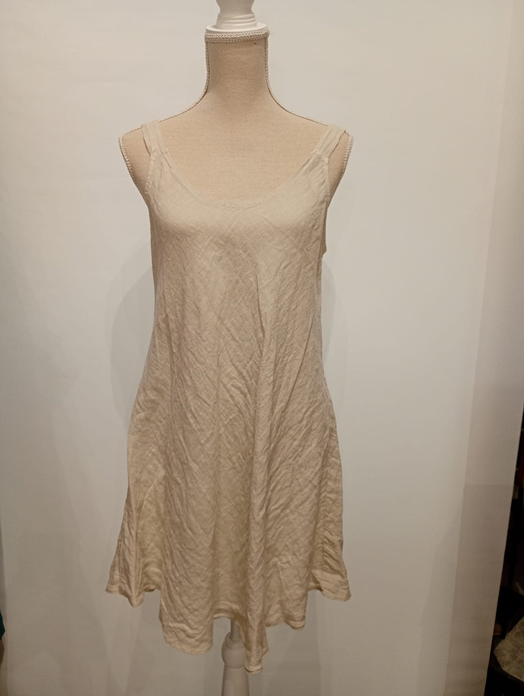 Vestido Corto -100% Lino