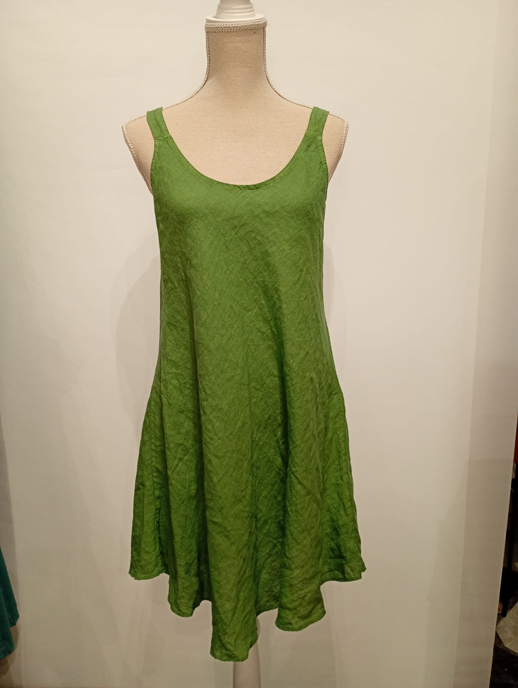 Vestido Corto -100% Lino