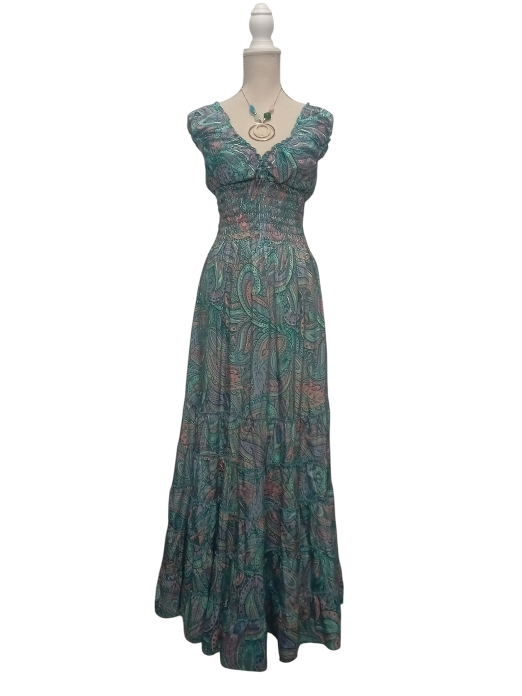 100% Linen short dress Pistachio green