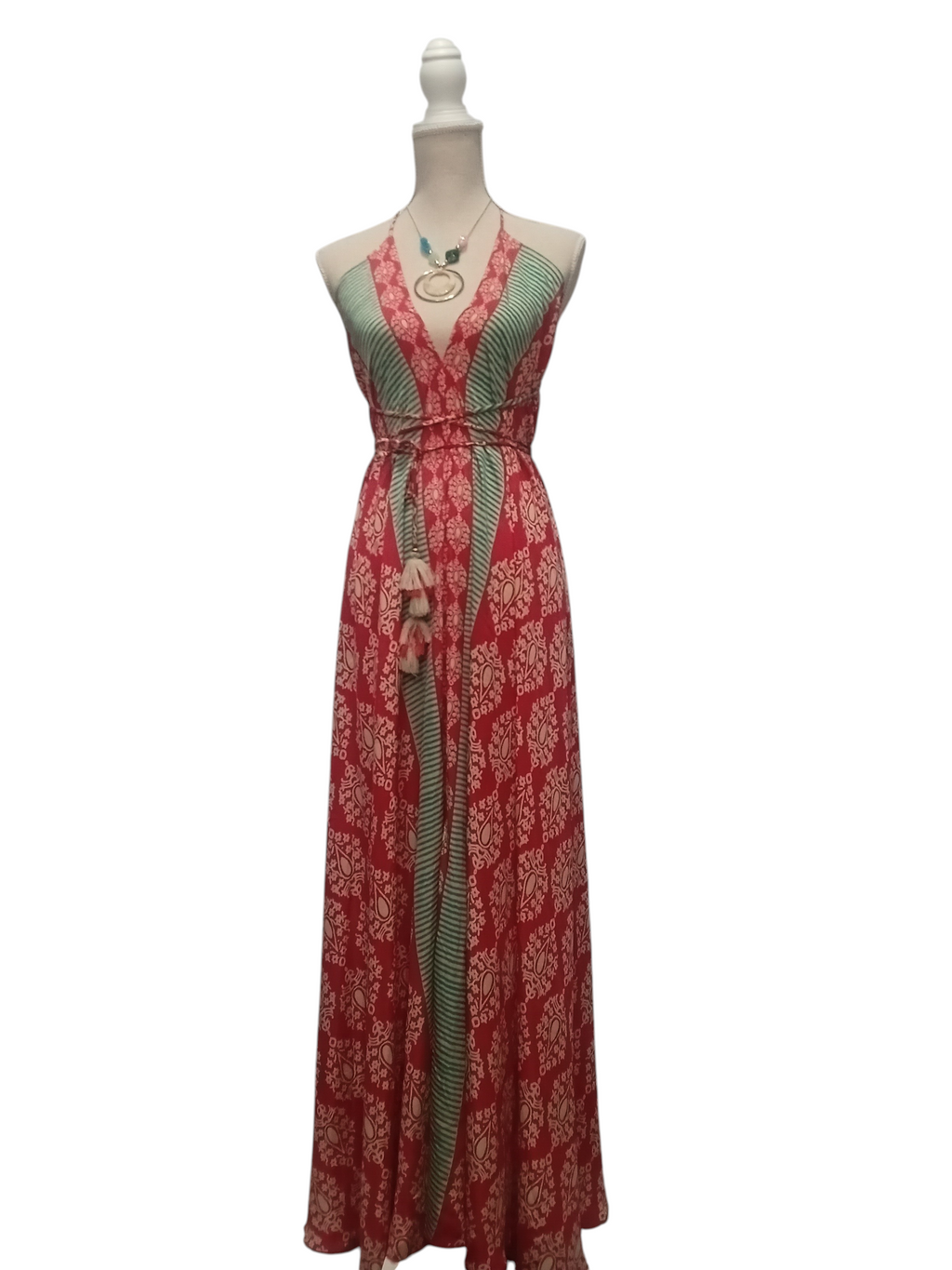 100% Linen short dress Pistachio green