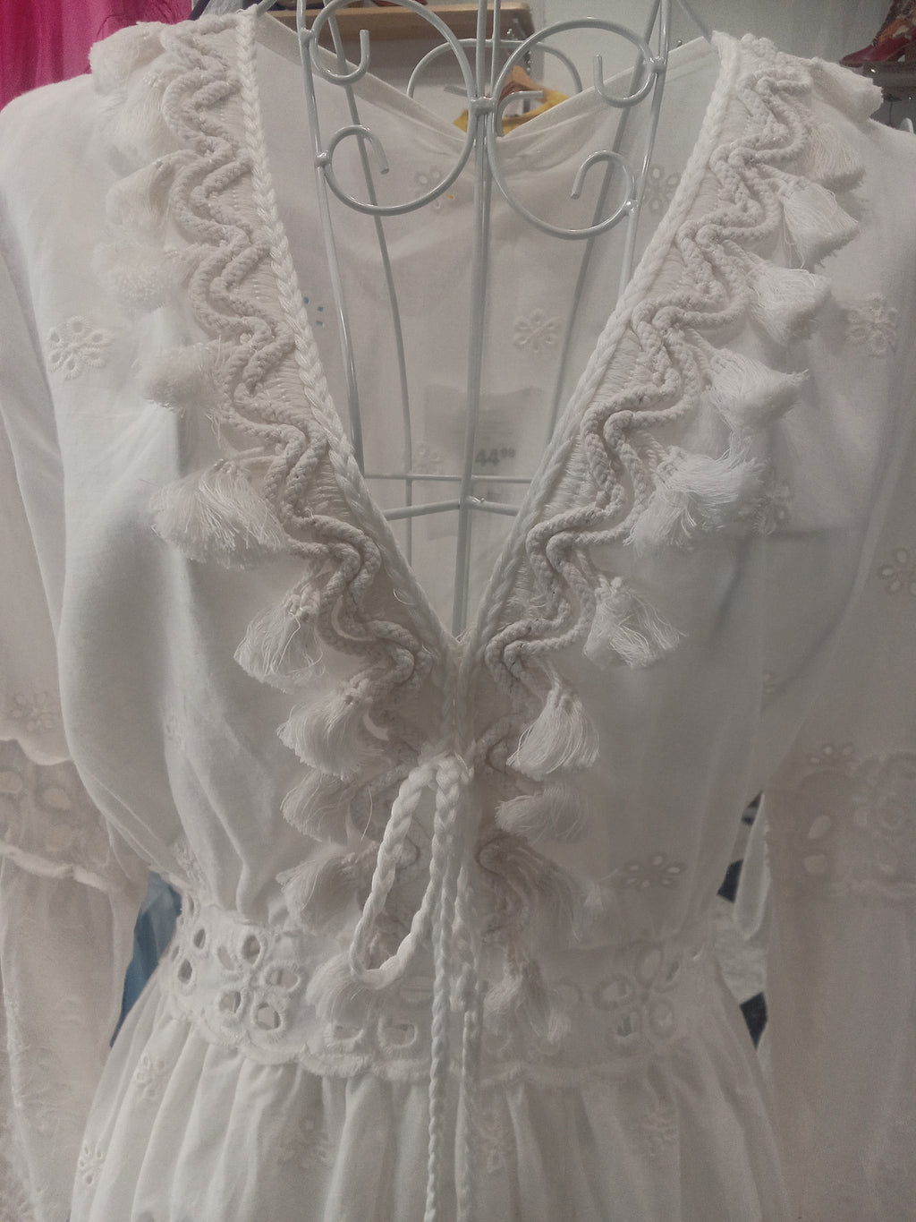 Vestido Corto - Estilo Ibicenco - Boho Chic - 100% Algodon