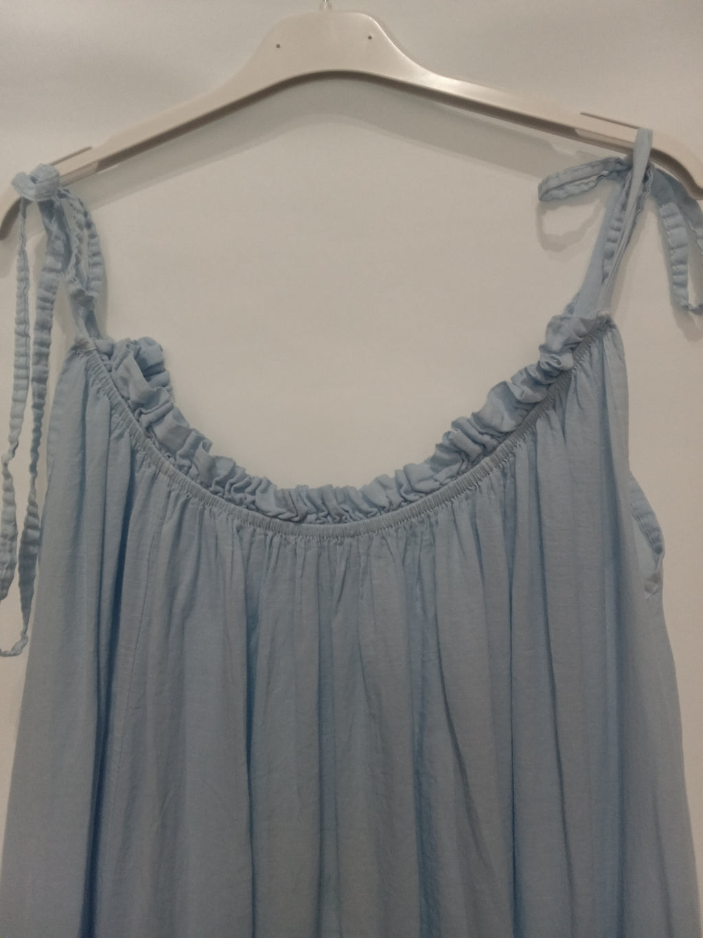 Vestido - Azul Celeste - Boho -Shic Mediterraneo - 100 % Algodon