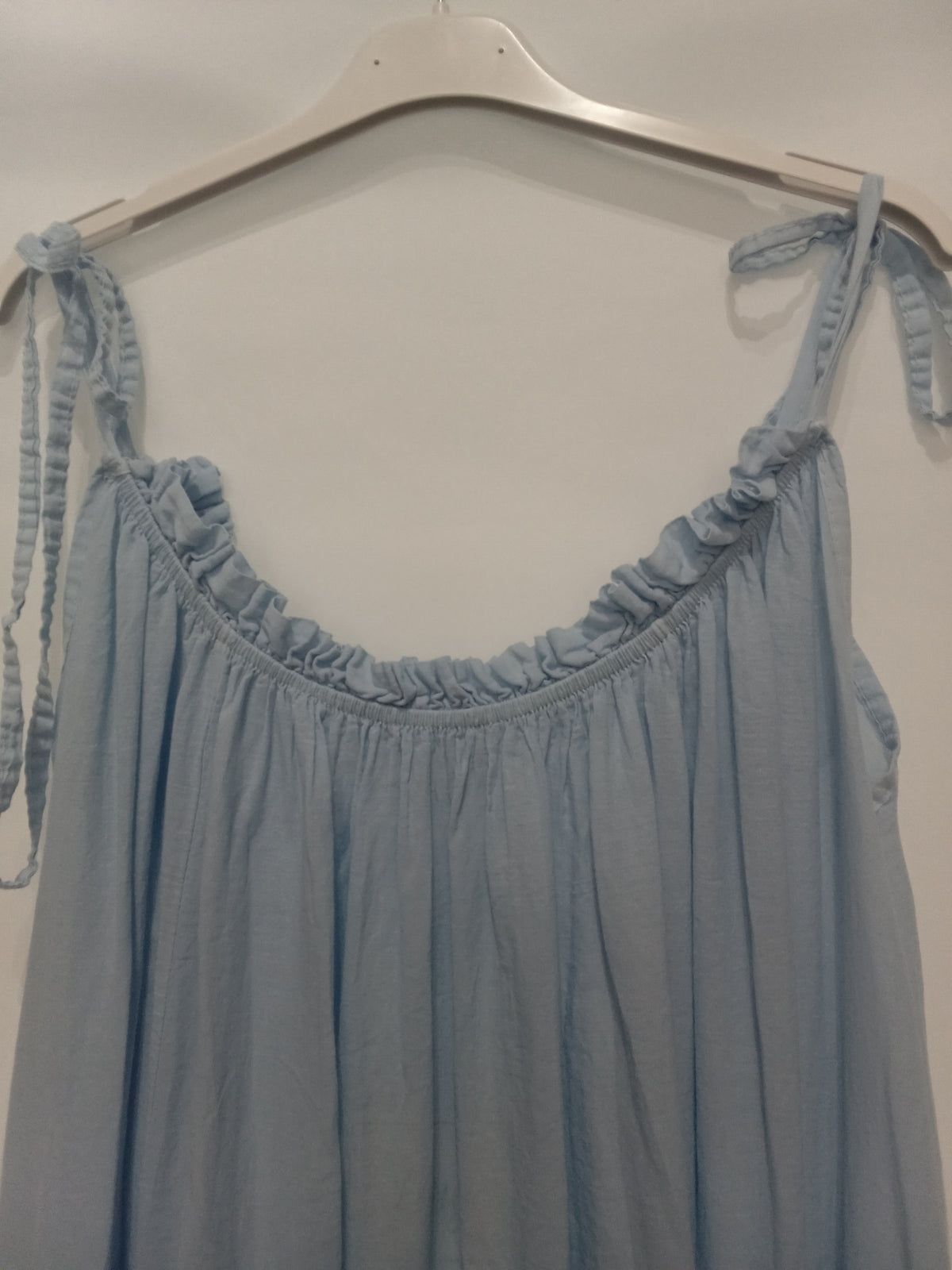 Vestido - Azul Celeste - Boho -Shic Mediterraneo - 100 % Algodon