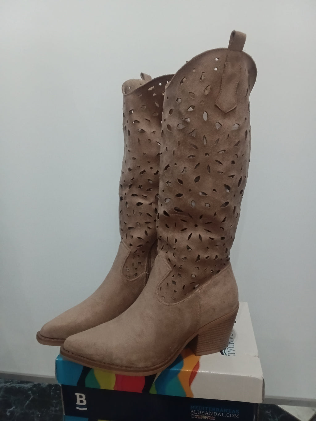 Botas Altas - Baige - Cowboy