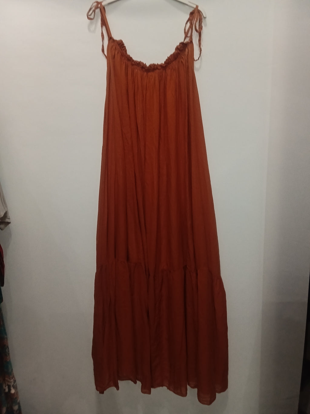 Vestido - Terracota - Boho -Shic Mediterraneo - 100 % Algodon