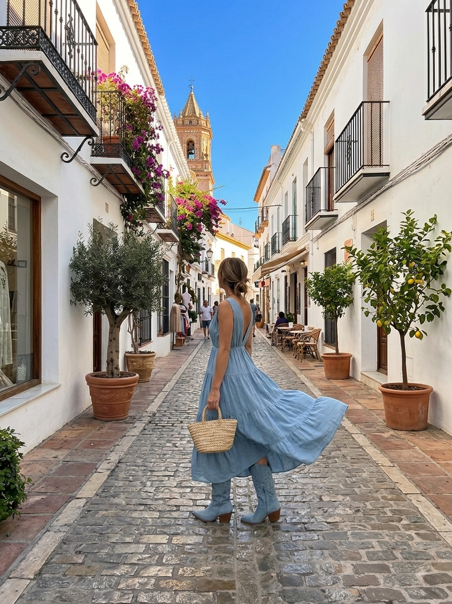 Vestido - Azul - Boho -Shic Mediterraneo