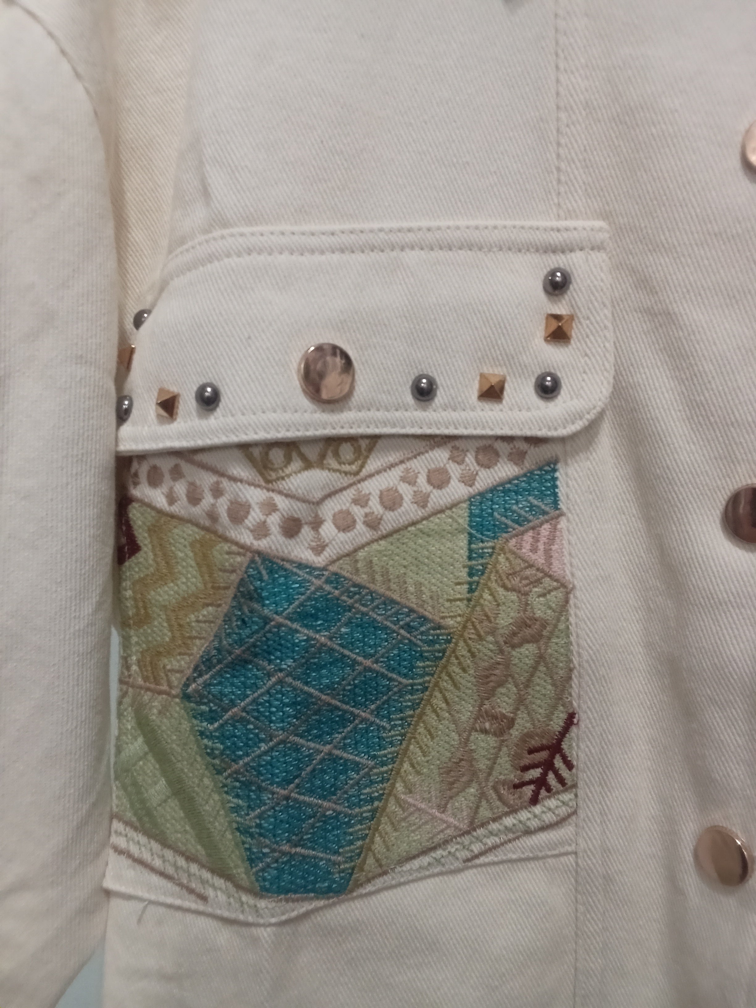 Chaqueta Western - Baige - Estilo Rustico - Bohemio