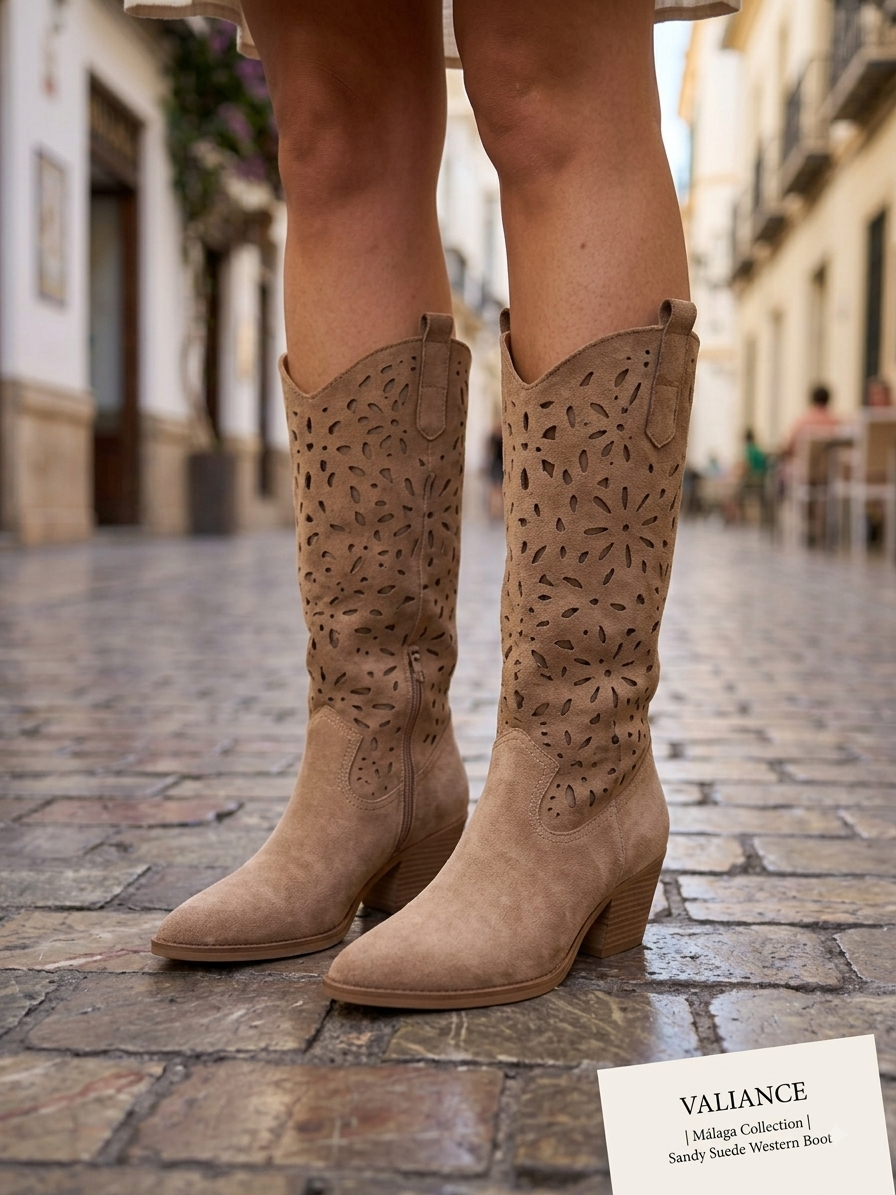 Botas Altas - Baige - Cowboy