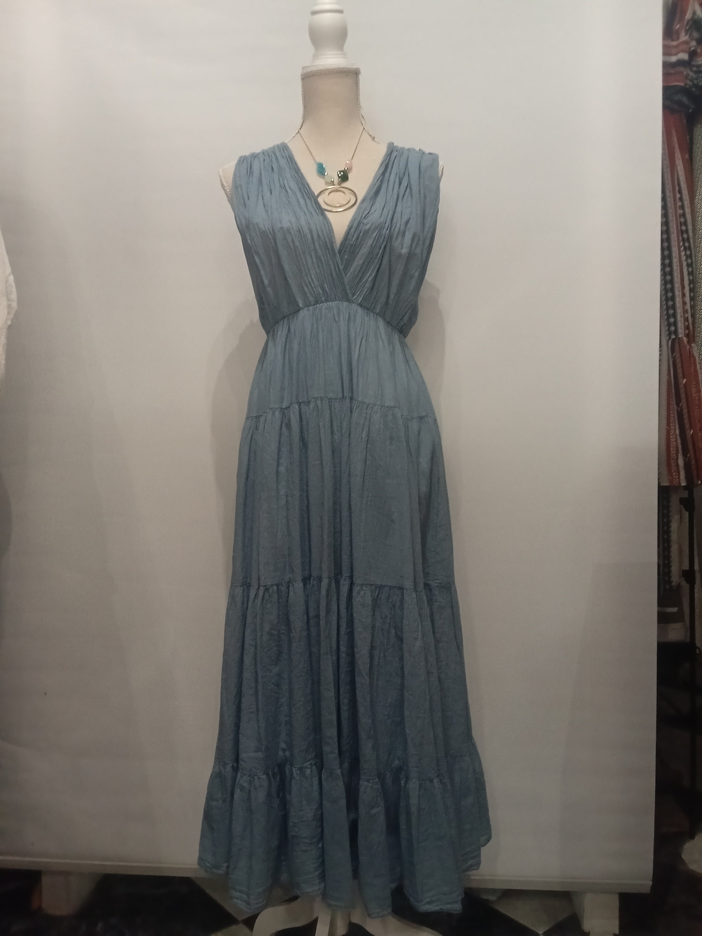 Vestido Largo - Estilo Bohemio - Algodón 100%