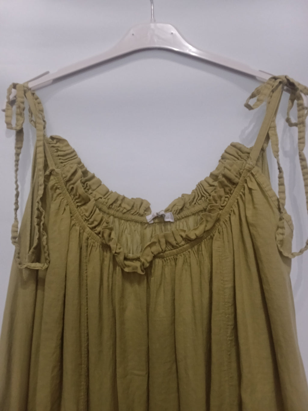 Vestido - Pistacho- Boho -Shic Mediterraneo - 100 % Algodon