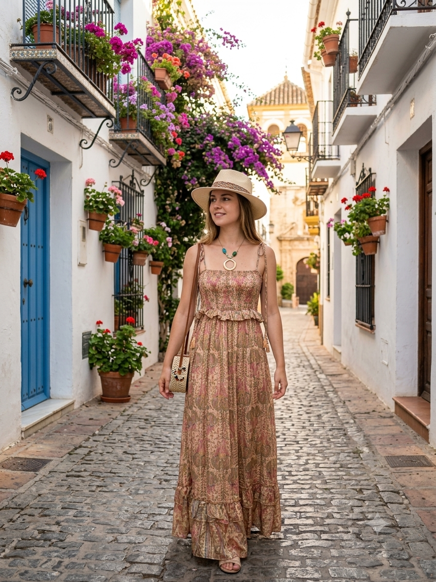 Vestido de Tirantes - Largo - Estilo Boho chic