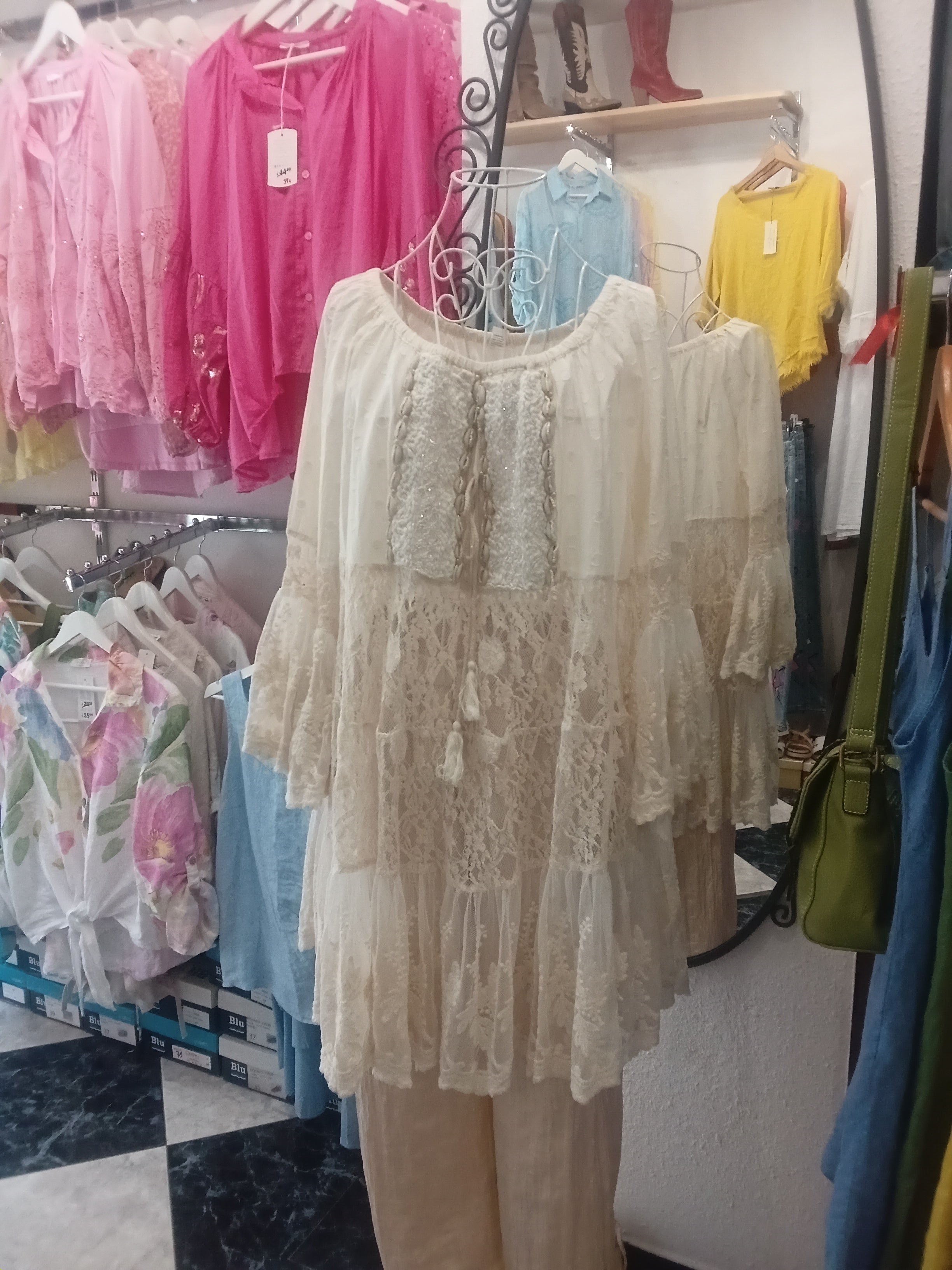 Vestido Ibicenco - Baige - Boho chic